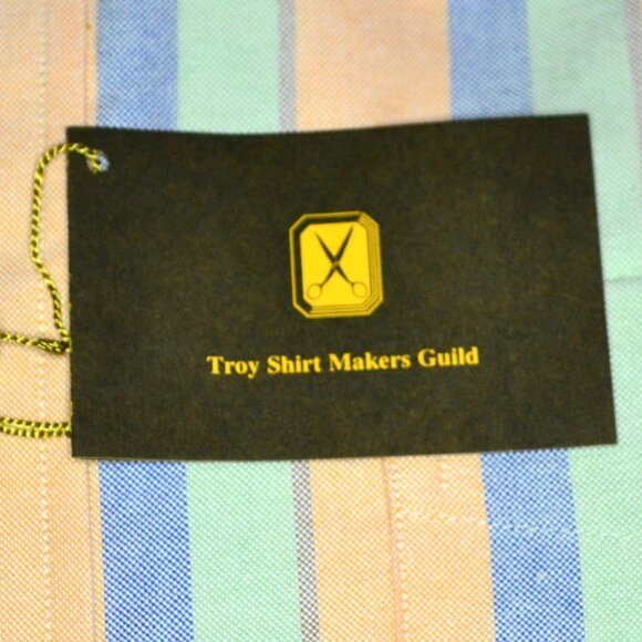 Troy Shirt Makers Guild Men's Long Sleeve Oxford Shirt Made In US Glens Falls NY - Picture 5 of 6